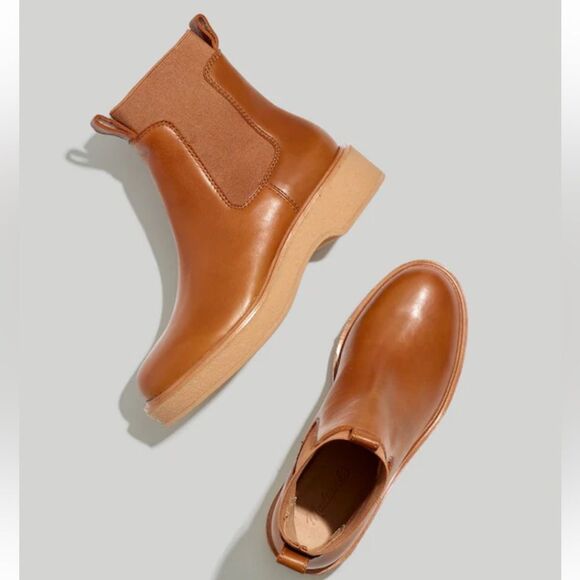 MADEWELL English Saddle Leather The Camryn Chelsea Boot-7.5 - Picture 1 of 9
